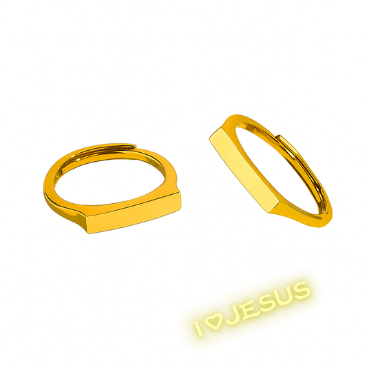 Light Sculpted Faith Ring