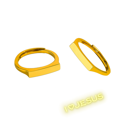 Light Sculpted Faith Ring