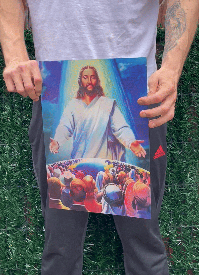 The King Returns - 3D Jesus Poster