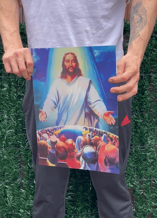 The King Returns - 3D Jesus Poster