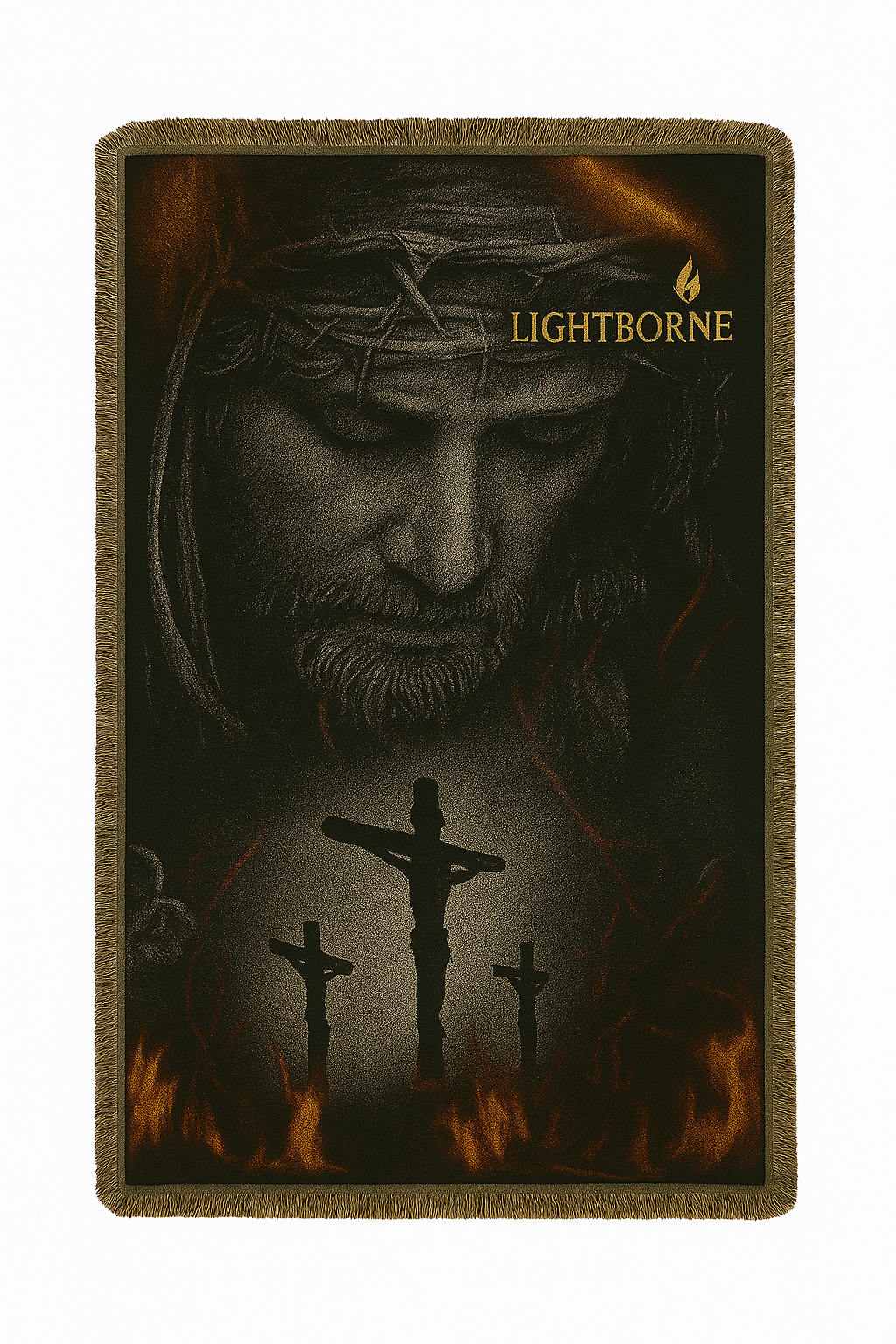 The Weight Of Redemption Woven Blanket
