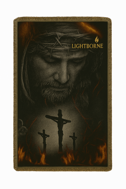 The Weight Of Redemption Woven Blanket