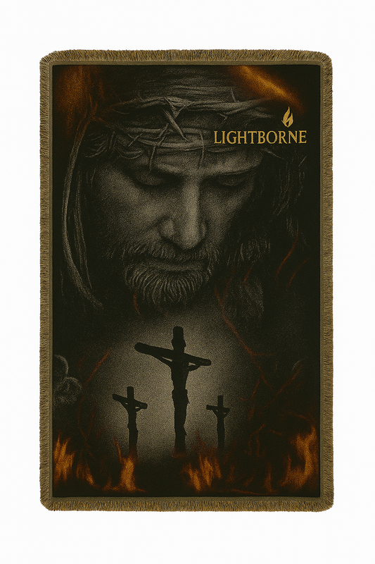 The Weight Of Redemption Woven Blanket